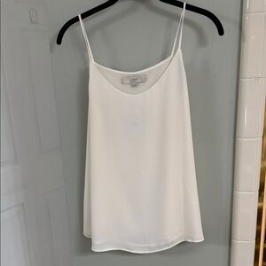 LOFT Women's Elegant Winter White lined Camisole